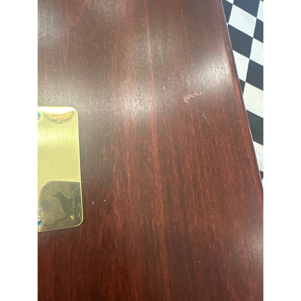 Reed & Barton Wood Silverware Chest Mahogany Finish Tarnish Proof Lining flaw - Picture 9 of 9
